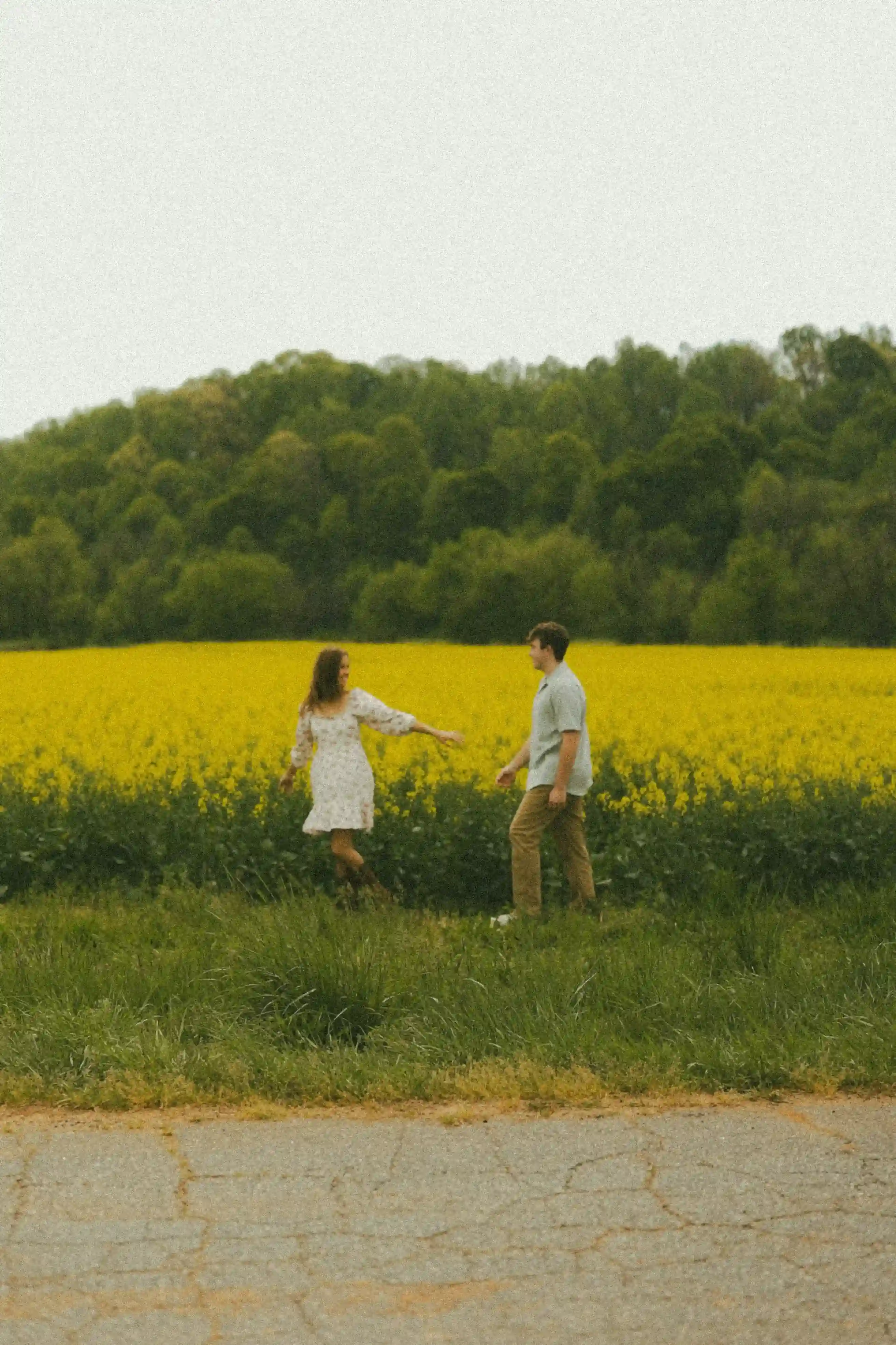 Partners laughing together