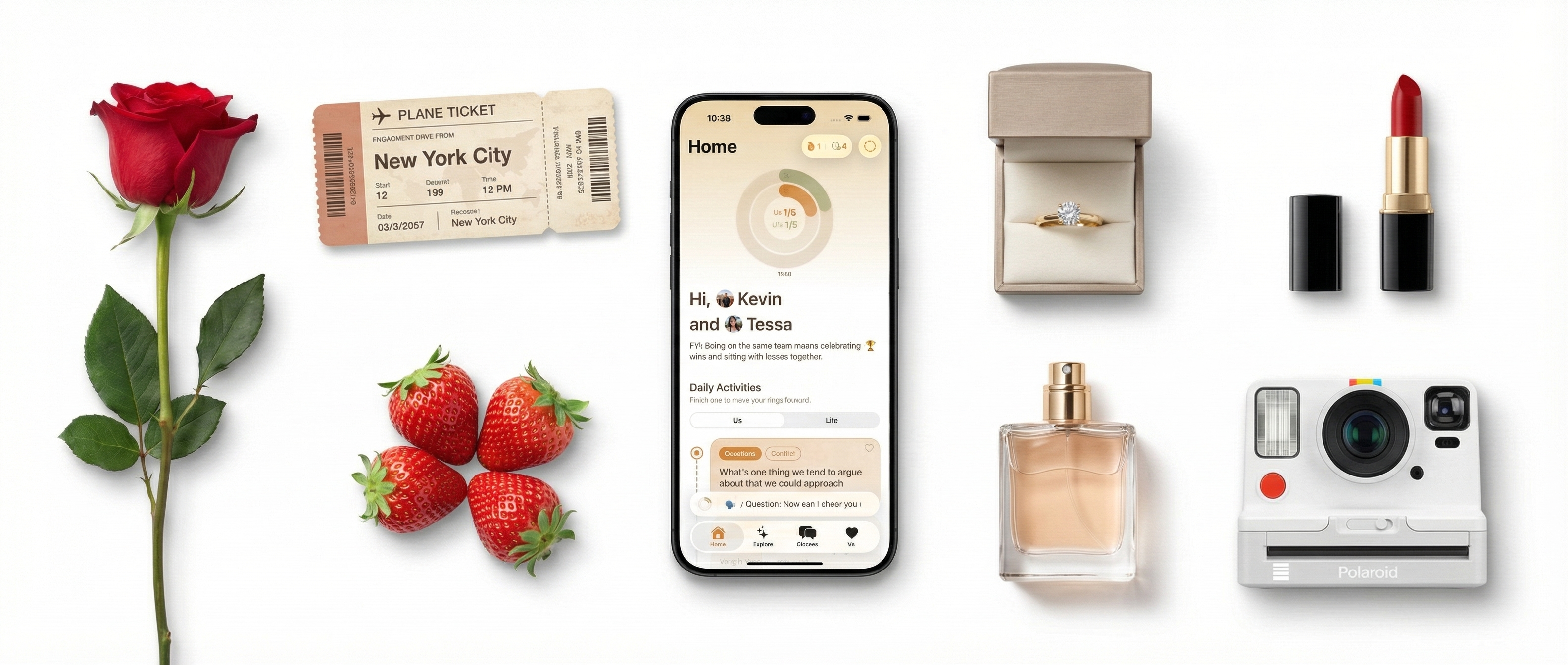 Woven app with everyday lifestyle items